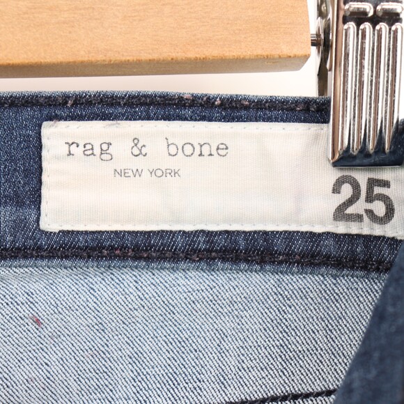 rag & bone Women's Skinny Jeans - Blue high waisted rise - Picture 5 of 8